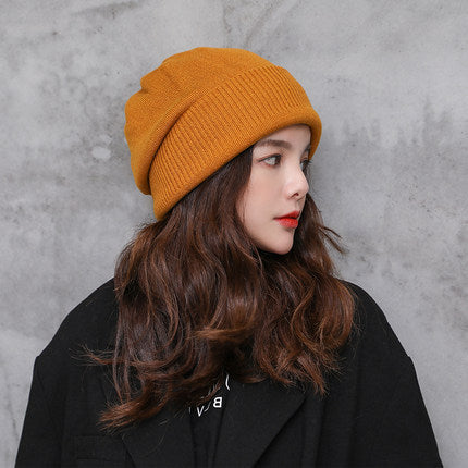 Knitted Fashion Korean Version Of The Tide Moon  In Black