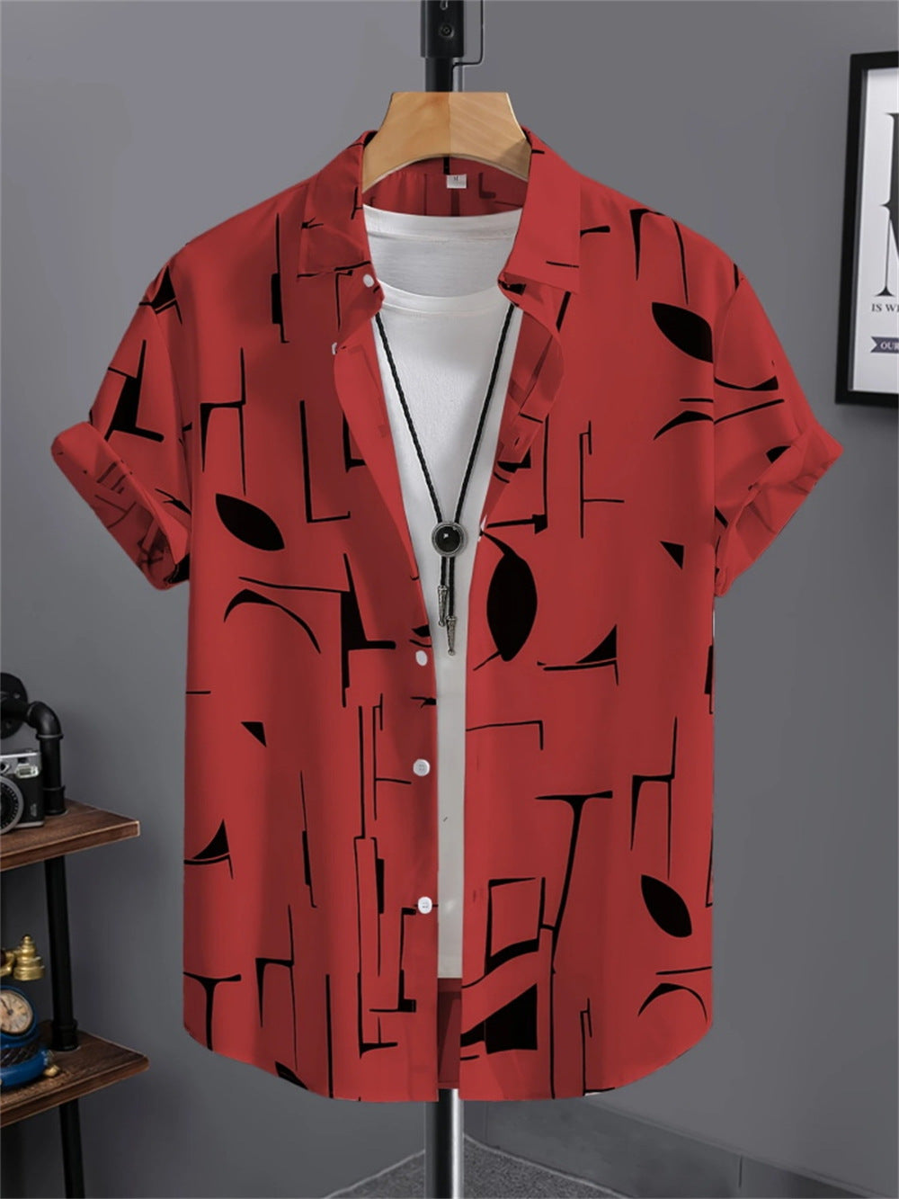 Men's 3D Printed Retro Fashion Shirt - All-Matching Vintage Style