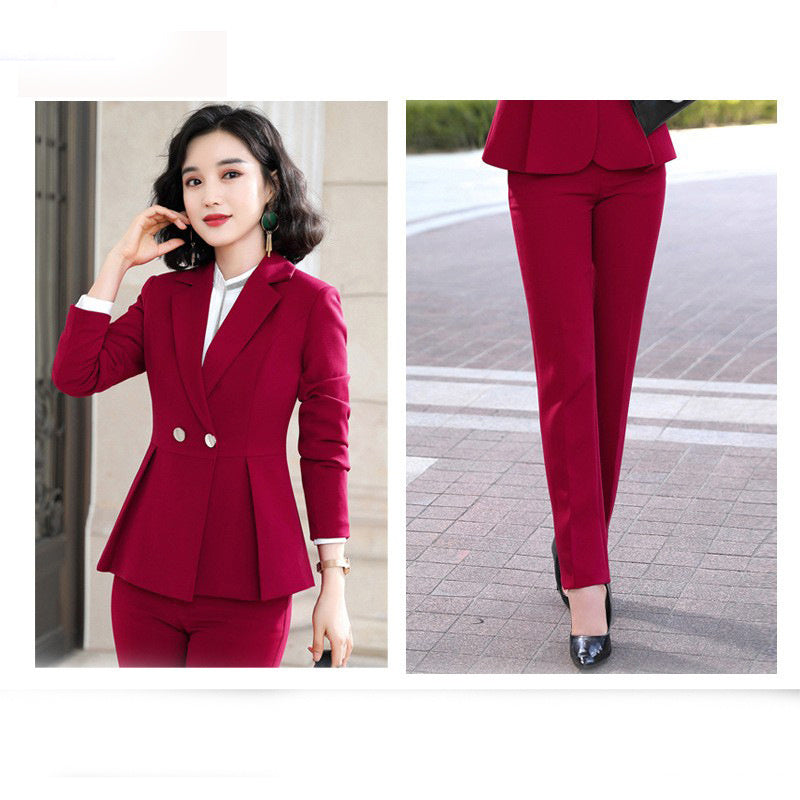 Fashion Women's Solid Color Professional Wear Suit