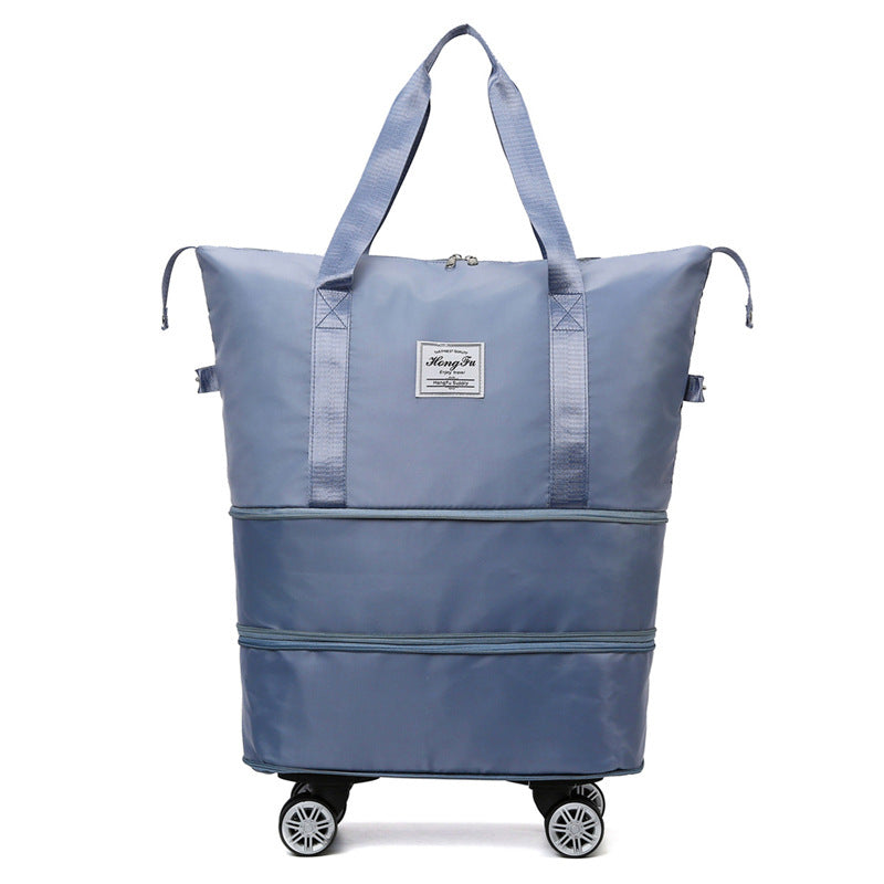 Universal Wheel Travel Bag - Double Layer Dry Wet Separation Fitness Yoga Sports Handbag