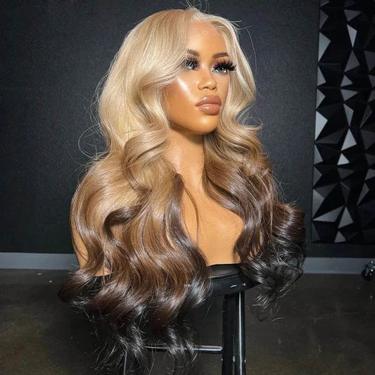 Highlight Honey Blonde Loose Wave Lace Front Wigs For Women - Millivan supplies