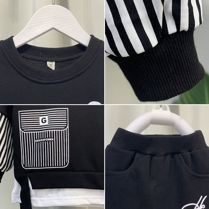 Children's Fashion Sweater Pants Suit - Korean Style Autumn Outfit for Boys & Girls