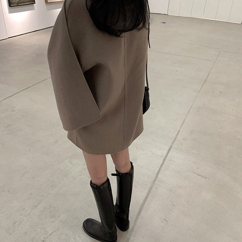 Women's Design Scarf Woolen Coat