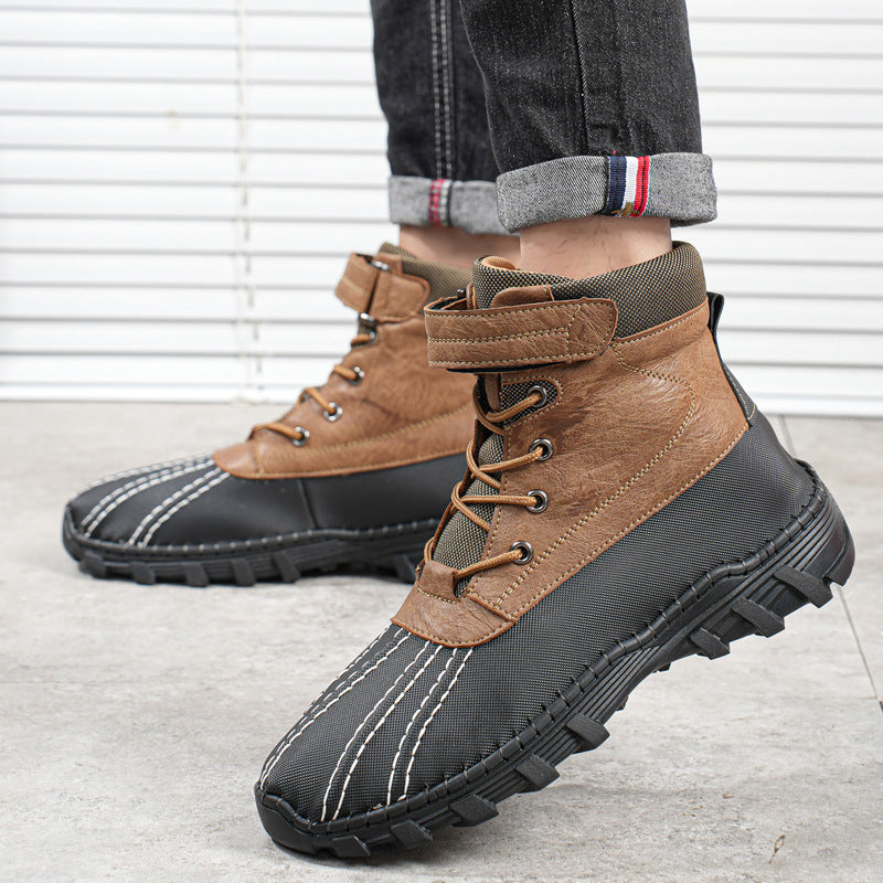 Unisex Winter Snow Boots - Adult Fleece Lace-up Waterproof Work Boots
