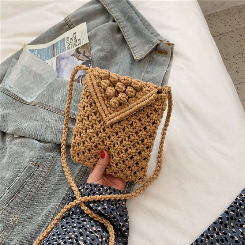 Western-Style Wool Square Messenger Bag - Women's Trendy Shoulder Bag
