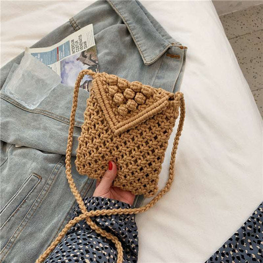 Western-Style Wool Square Messenger Bag - Women's Trendy Shoulder Bag