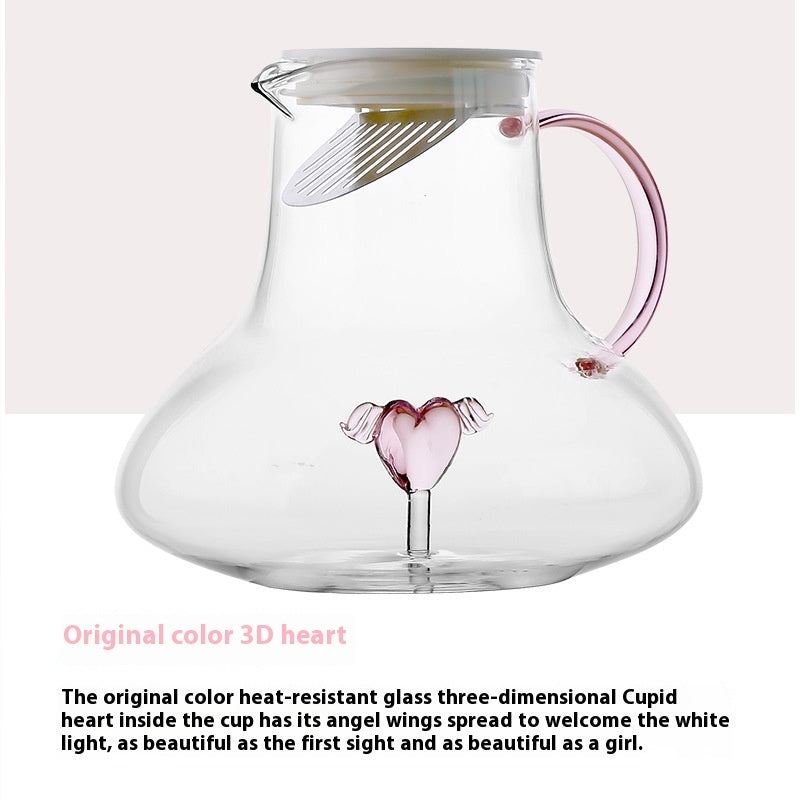 Minimalist Creative Water Pitcher Transparent Thick And High Temperature Resistant - Glass Drinkware