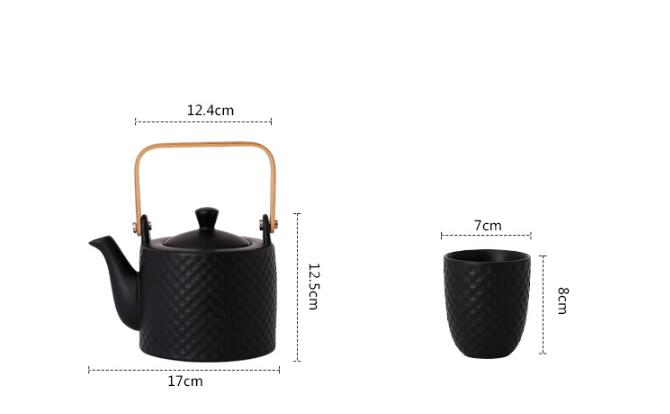 Modern Japanese Ceramic Tea Set - White Porcelain