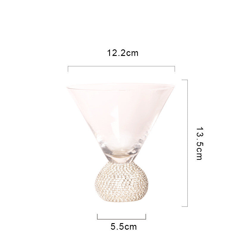 Diamond-Decorated Wine Glass - Luxury Crystal Design