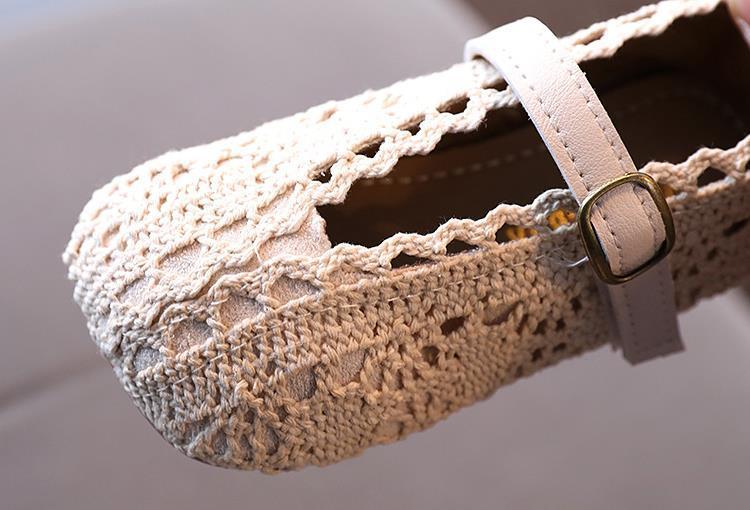 Girls Princess Shoes - Soft Sole Breathable Woven Toddler Sandals