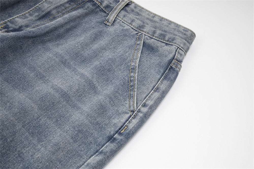 Ripped Denim Trousers | Black & Blue | M–XL