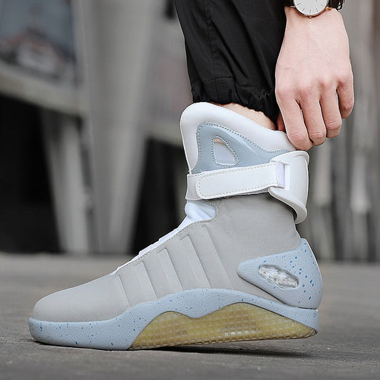 Basketball Shoes Men's  Breathable Four Seasons Luminous Shoes Rechargeable Fashion Trend Light Shoes