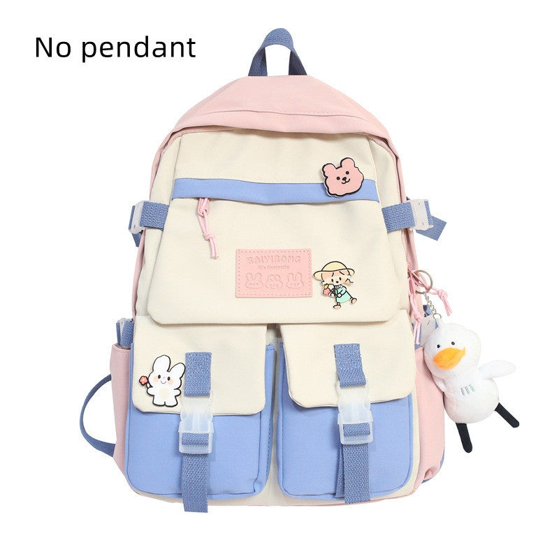 New Cute Female Student Backpack Large Capacity Travel Bag