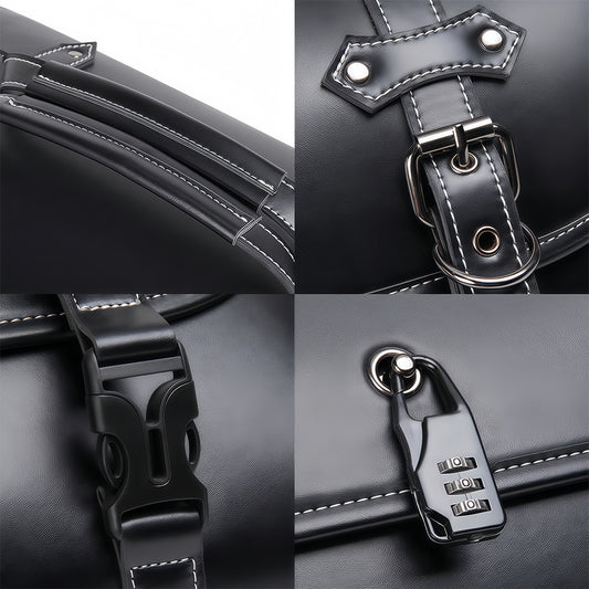 Motorcycle Side Bag with Coded Lock - Dark Punk Style