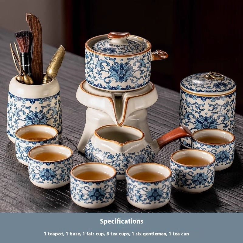 Blue & White Ru Ware Automatic Tea Set