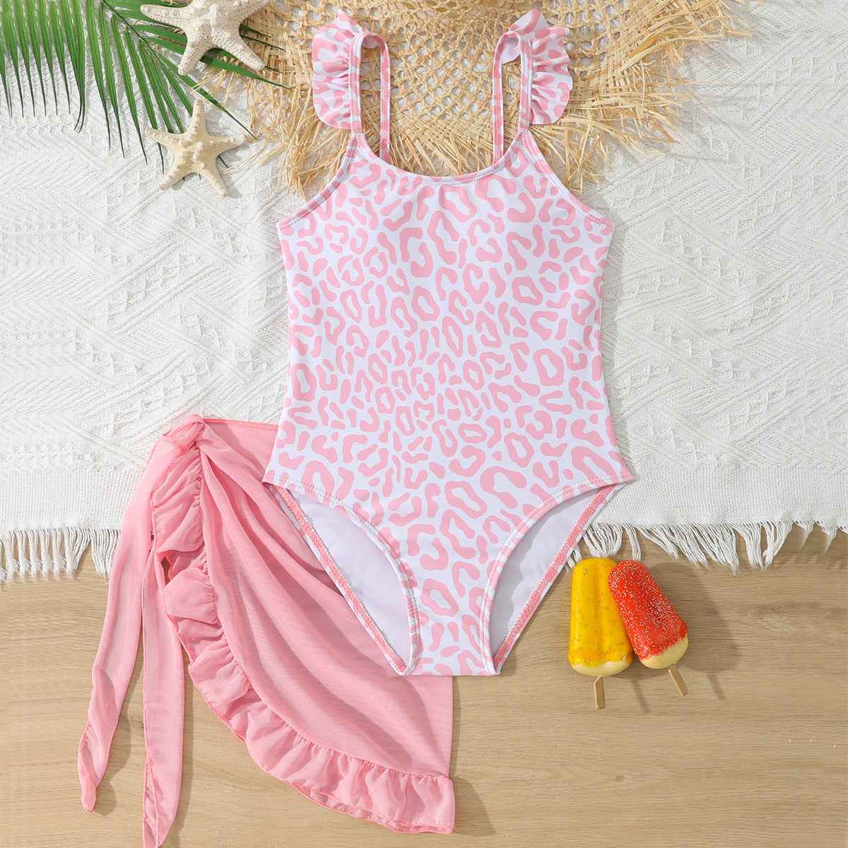 Children's Bikini One-piece Small Gauze Skirt Two-piece Girls' Swimsuit