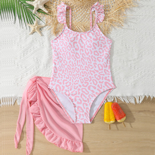 Children's Bikini One-piece Small Gauze Skirt Two-piece Girls' Swimsuit