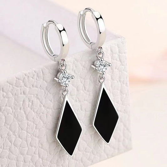 Vintage Diamond Japanese And Korean Temperamental Earrings
