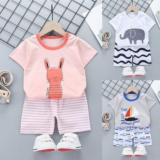 Children's baby clothes, foreign sports, short sleeves
