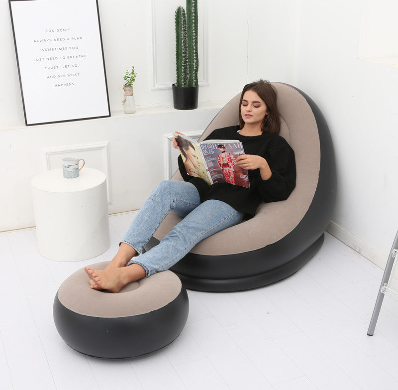 Inflatable Lazy Bean Bag Sofa - Folding Design
