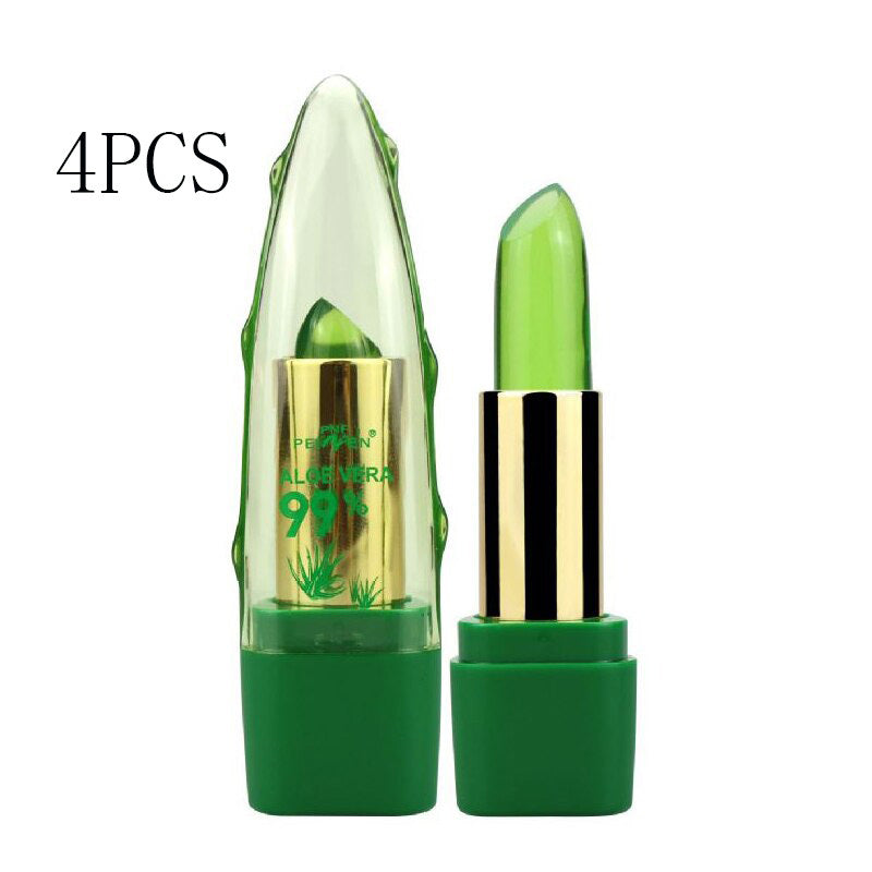 Waterproof long-lasting aloe vera lipstick gloss with fine-grain lip care
