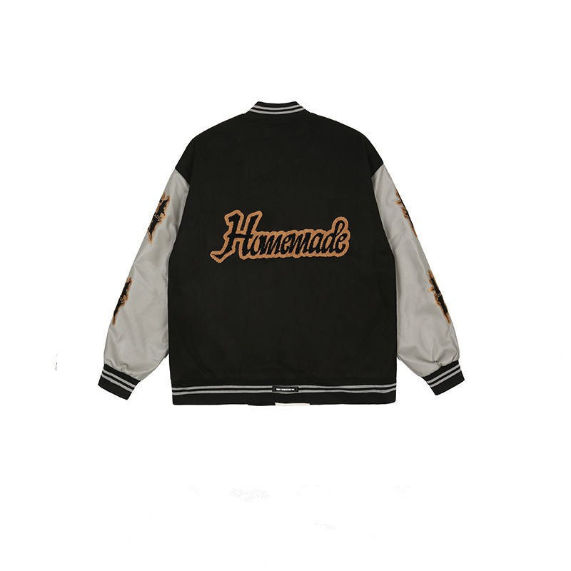Niche Vintage Stitching Baseball Uniform Hip-hop Jacket