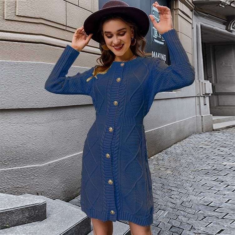 Women's Rabbit Hair Crochet Knit High-Waist A-Line Mini Dress | 6 Colours | S–XL