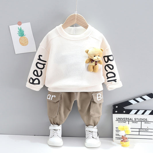 Cute Baby Western-Style Spring Suit - Two-Piece Cotton Set