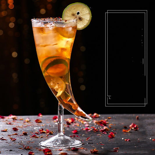 Moon-Shaped Wine Glass - 410ml Creative Design