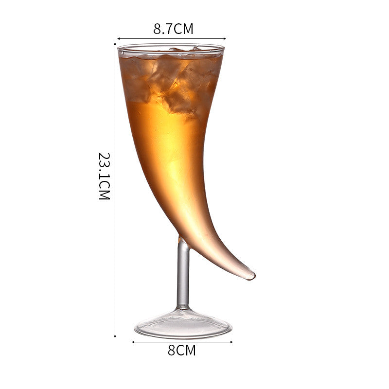 Moon-Shaped Wine Glass - 410ml Creative Design