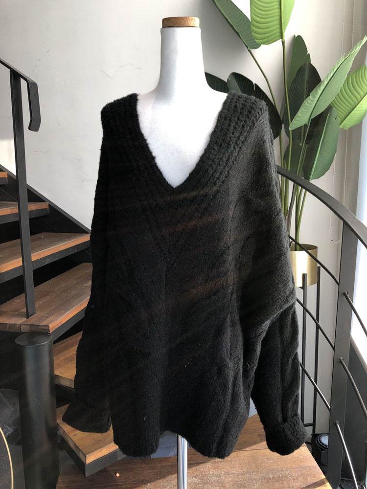 Loose, Lazy And Comfortable Medium Length Jacquard Hollow Out Sweater - Millivan supplies 