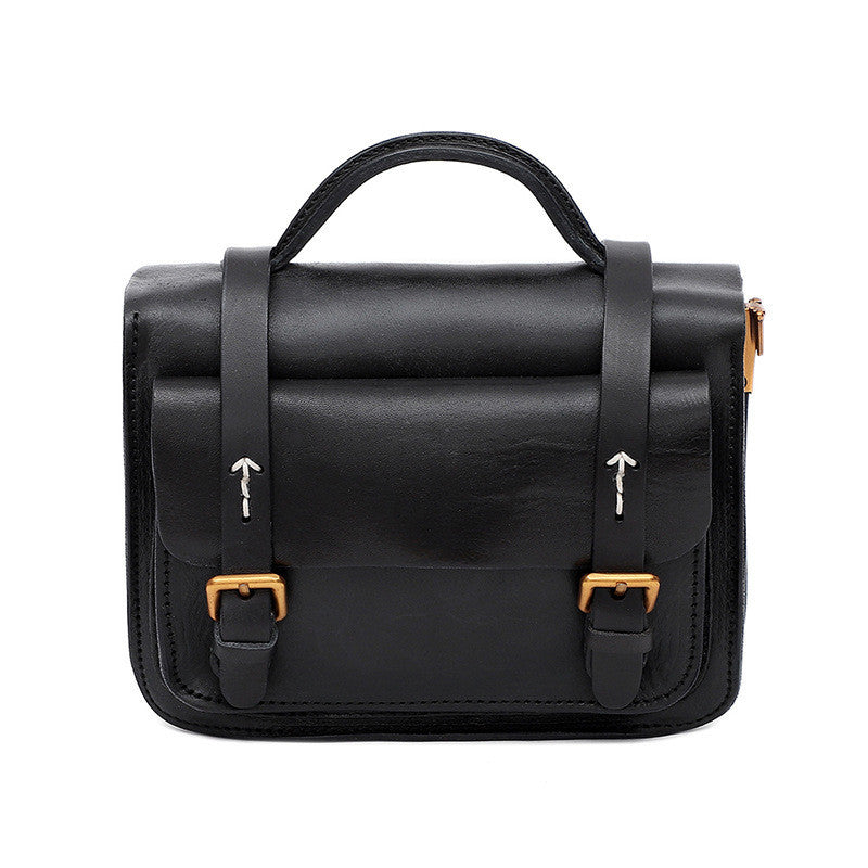 Crossbody Shoulder Bag Vegetable Tanned Leather Shoulder Bag Multifunctional Retro Leather Handbag