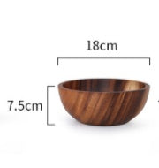 Natural Wooden Bowl - Handmade Salad & Fruit Bowl