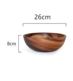 Natural Wooden Bowl - Handmade Salad & Fruit Bowl