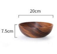 Natural Wooden Bowl - Handmade Salad & Fruit Bowl