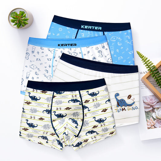 Boys' Cotton Boxer Underwear - Children's Comfortable Underwear