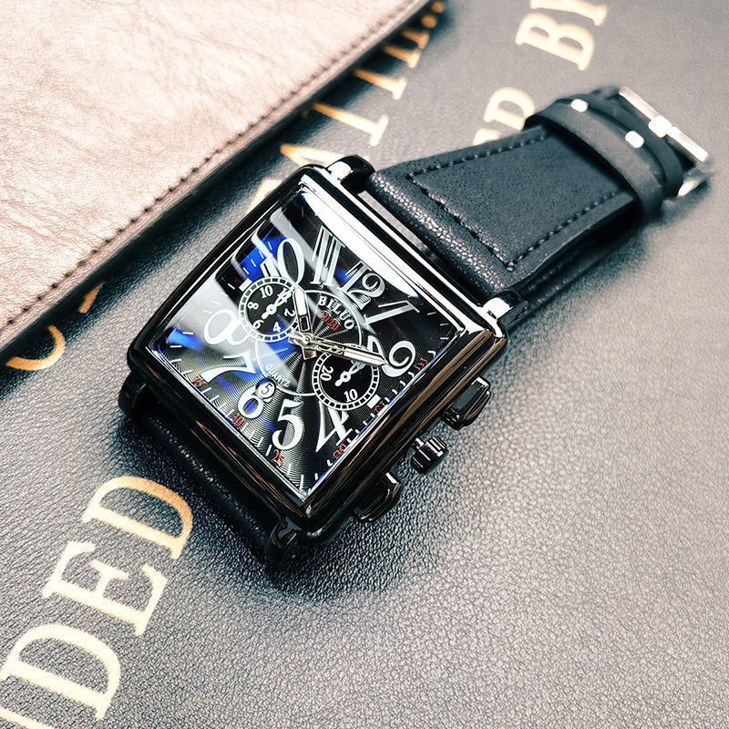 Square Men's Quartz Watch - Multi-Function Vintage