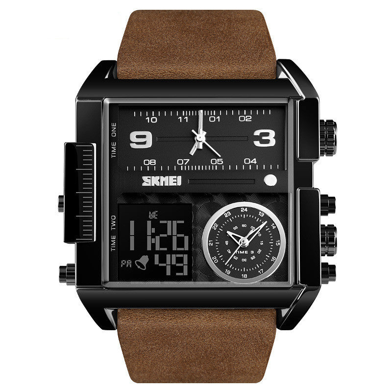 Square Large Dial Men's Business Watch - Waterproof