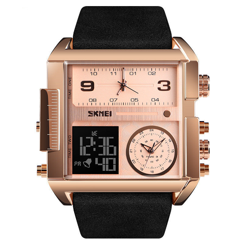 Square Large Dial Men's Business Watch - Waterproof