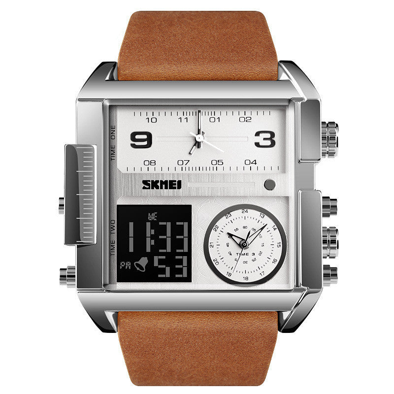 Square Large Dial Men's Business Watch - Waterproof
