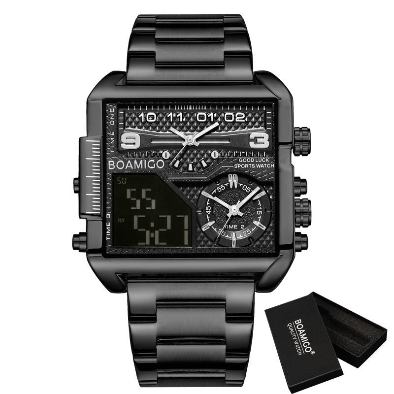 BOAMIGO Gold Digital Analog Watch - 42mm Square