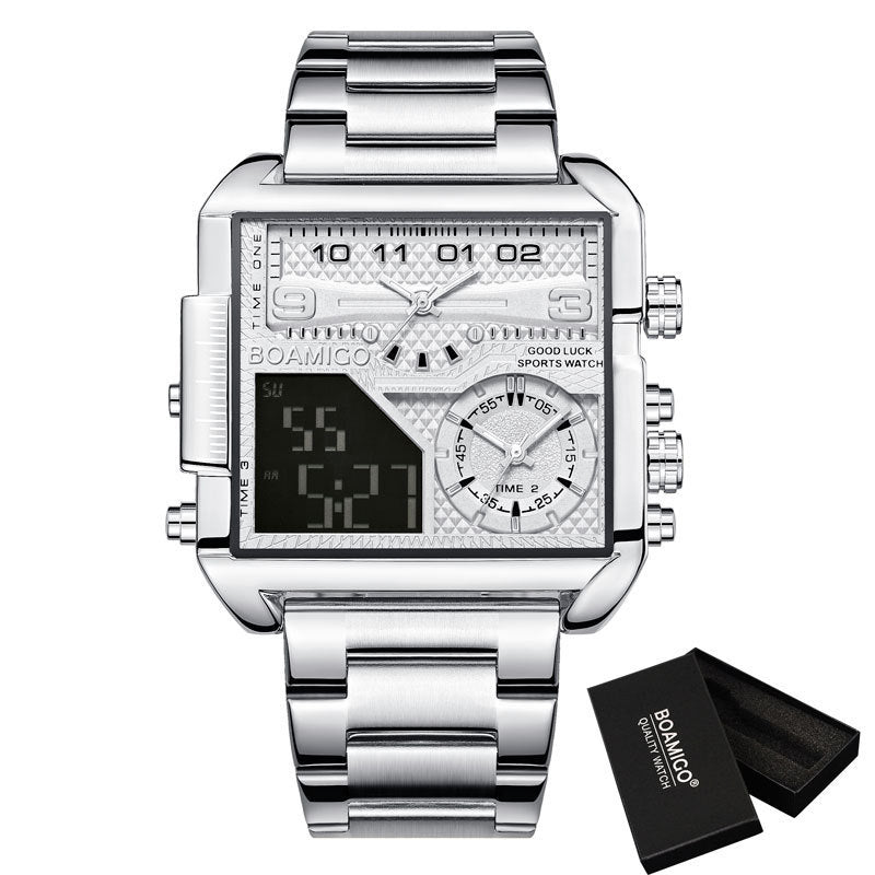 BOAMIGO Gold Digital Analog Watch - 42mm Square