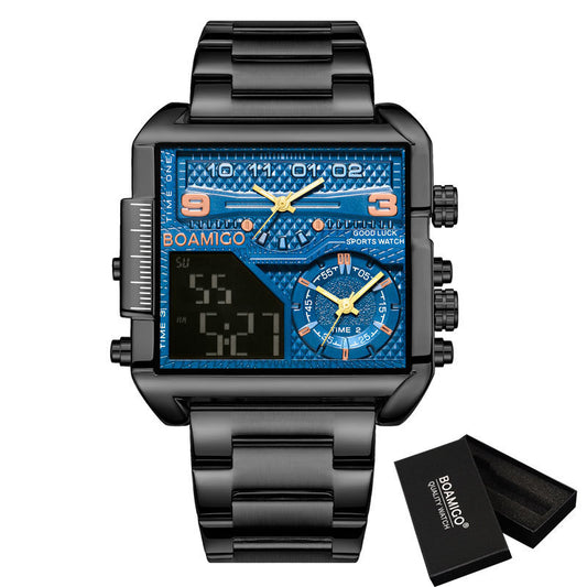 BOAMIGO Gold Digital Analog Watch - 42mm Square