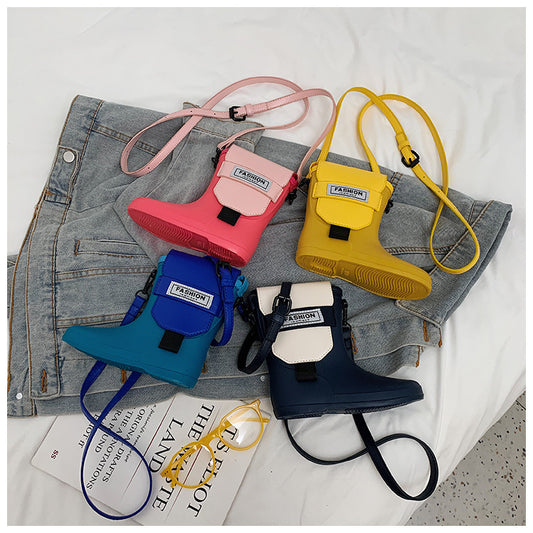 Rain Boots Bag Funny Small Bag Female Silicone Texture One-shoulder Messenger Phone Bag