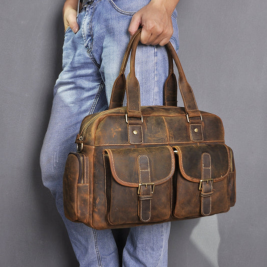 Diplomat Cowhide Leather Messenger Briefcase