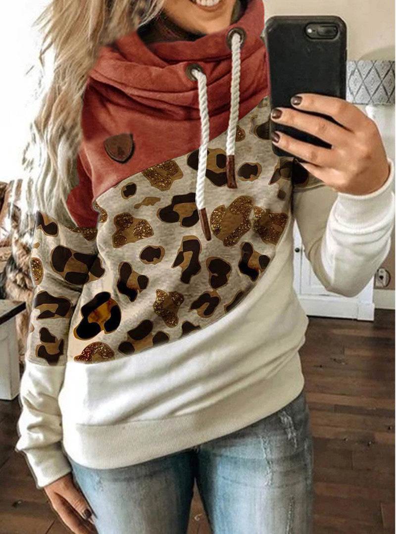 Unisex Printed Hooded Fleece Sweatshirt - Adult Loose Fit