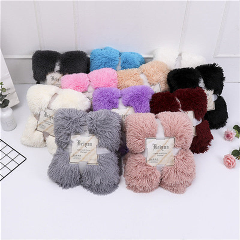 Super Soft Coral Fleece Blanket Warm Cozy Bedding Blanket Fluffy Sofa Bedding Airplane Hotel Throw - 14 Colors Multiple Sizes