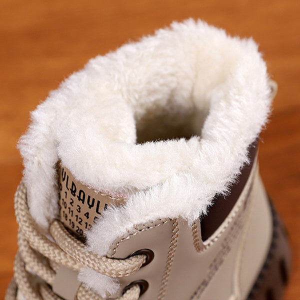 Winter Warm Fleece Lace-up Snow Boots Women