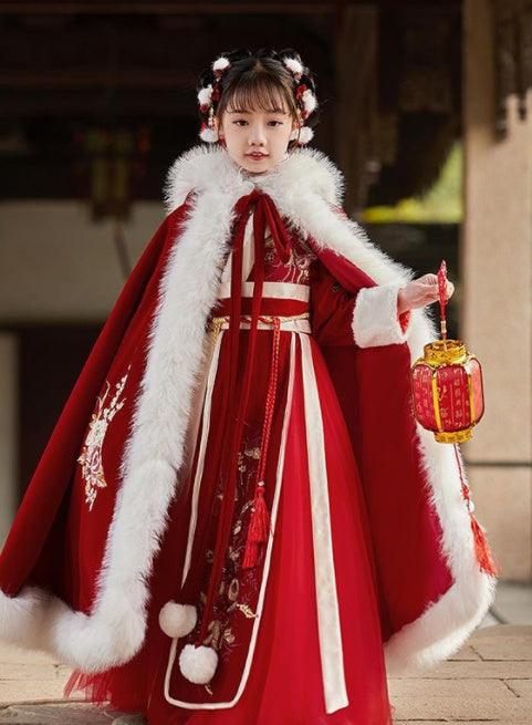 Girls' Thickened Han Suit Autumn And Winter Ancient New Year Dress
