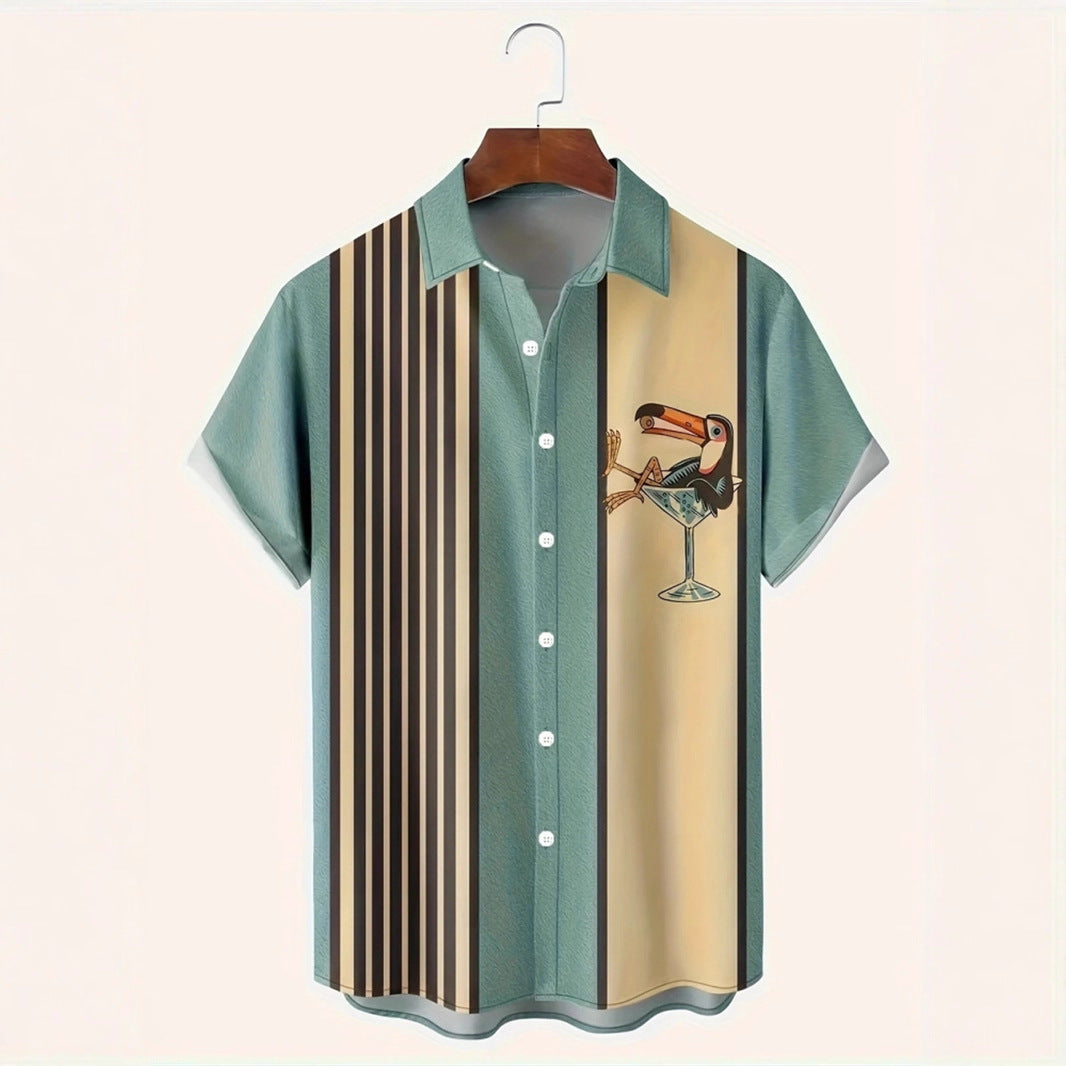 Men's 3D Printed Retro Fashion Shirt - All-Matching Vintage Style